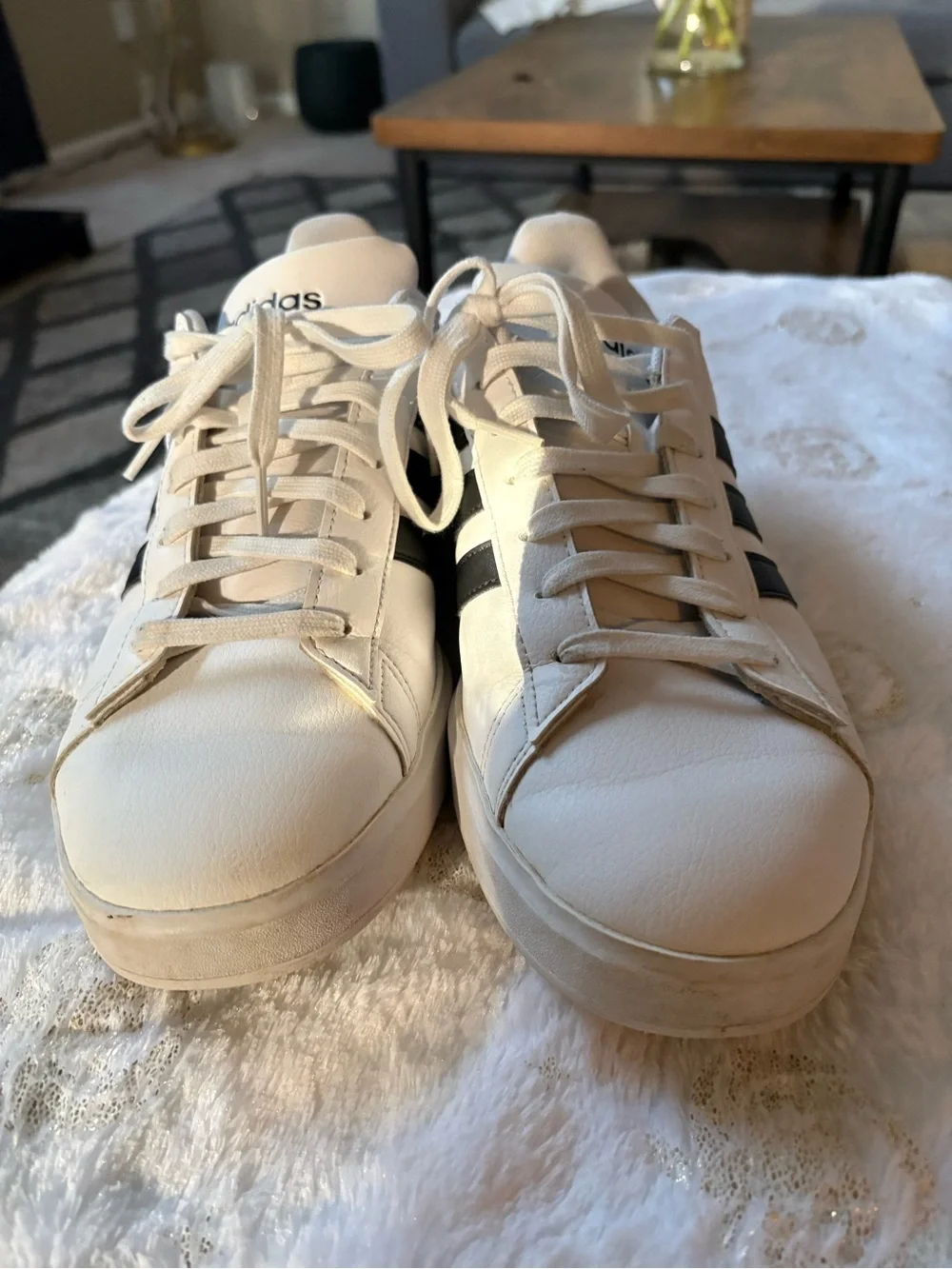 Adidas Mens Grand Court Cloudfoam Comfort Shoes Casual Sneakers 10.5